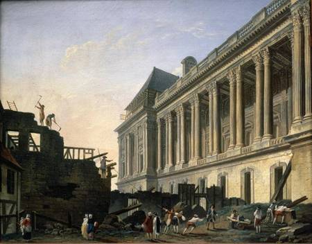 The Clearing of the Louvre colonnade from Pierre Antoine Demachy
