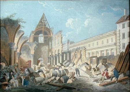 Demolition of the Couvent des Cordeliers from Pierre Antoine Demachy
