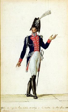 Officer of the Garde du Corps of King Louis XVIII (1755-1824) in 1814