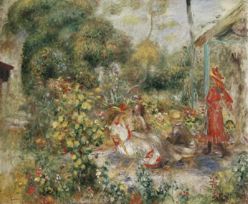 Mädchen in einem Garten in Montmartre from Pierre-Auguste Renoir