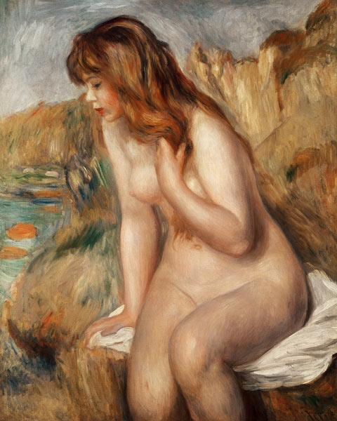 Baigneuse auf einem Felsen from Pierre-Auguste Renoir