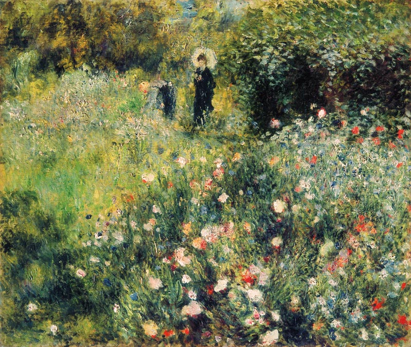 Frau mit Sonnenschirm in einem Garten from Pierre-Auguste Renoir