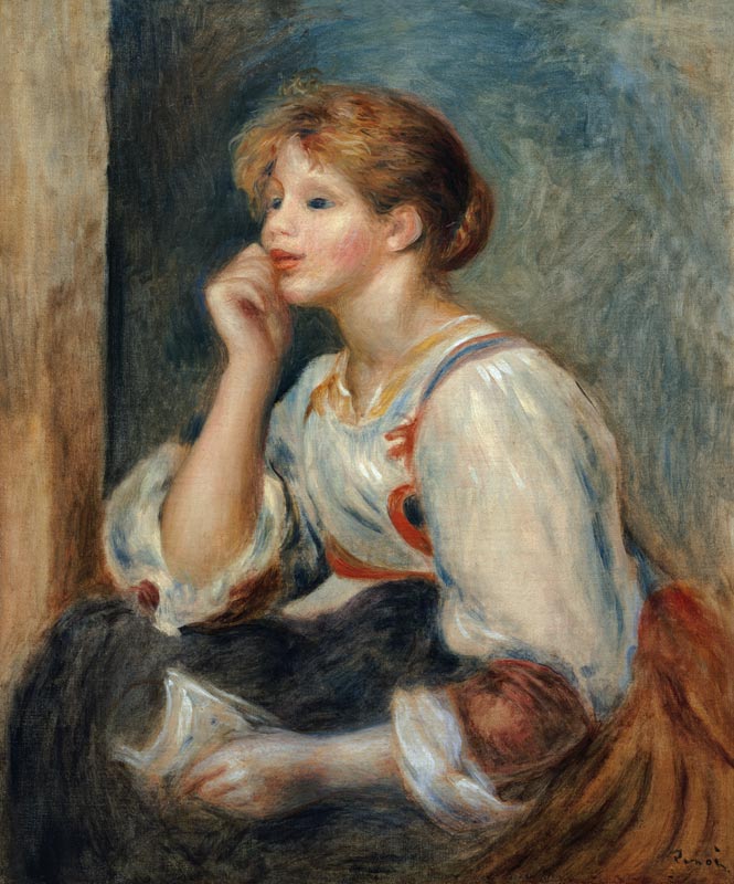 Junges Mädchen mit Brief from Pierre-Auguste Renoir