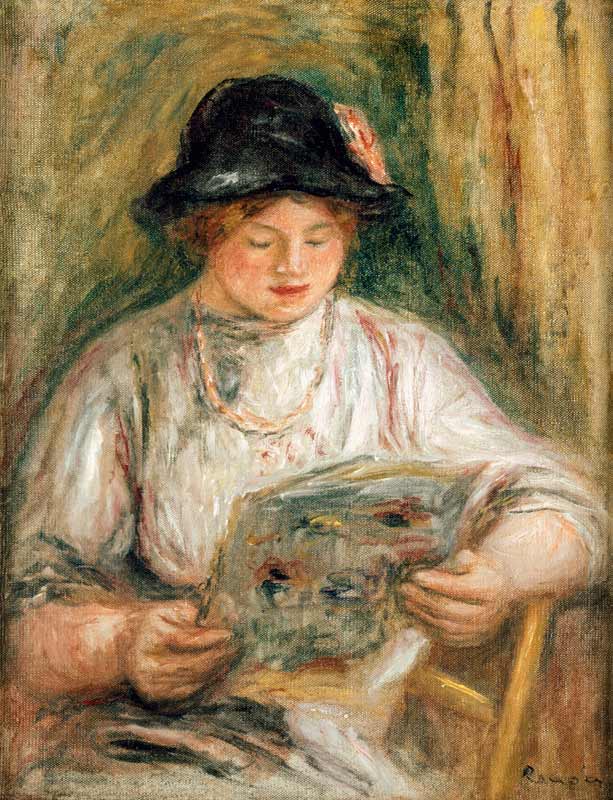 Lesende Frau. from Pierre-Auguste Renoir