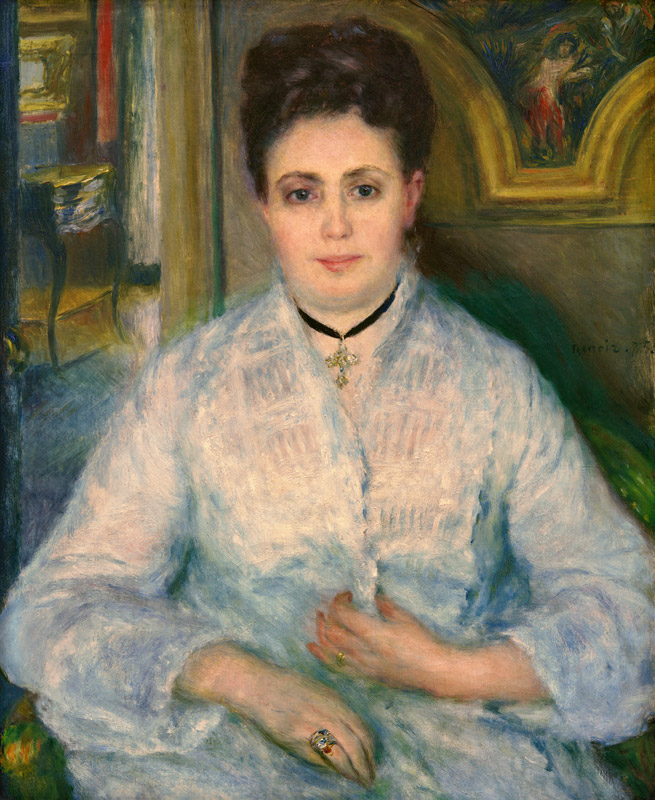 A.Renoir, Madame Choquet in Weiß from Pierre-Auguste Renoir