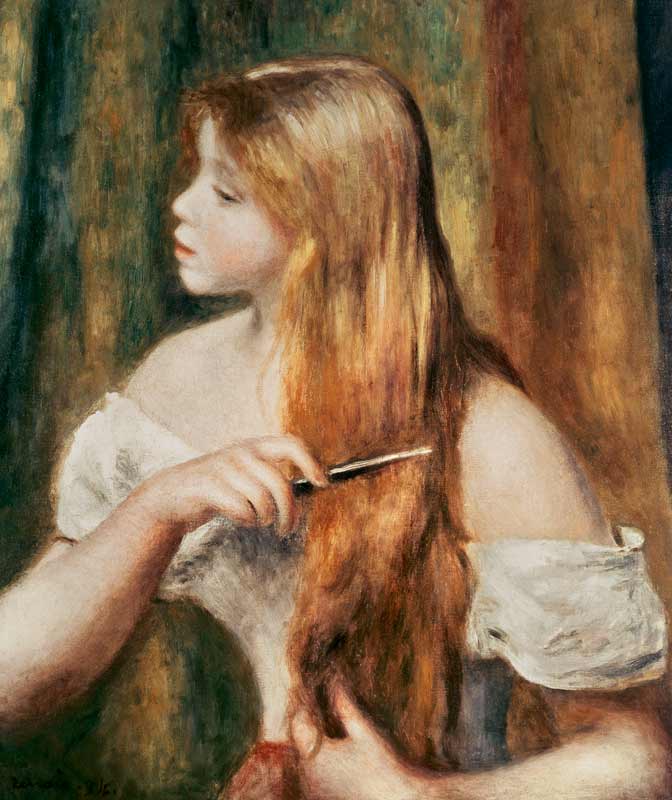 Mädchen beim Kämmen from Pierre-Auguste Renoir