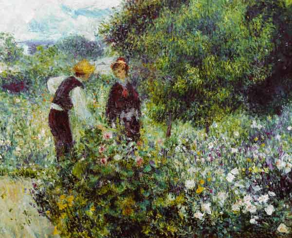 Renoir / Picking flowers / 1875 from Pierre-Auguste Renoir