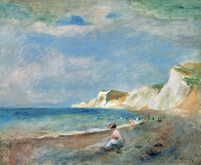 The Beach at Varangeville from Pierre-Auguste Renoir