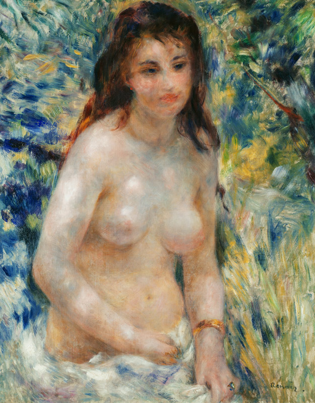 Renoir/ Torse de femme au soleil/um 1876 from Pierre-Auguste Renoir