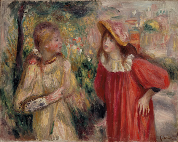 Unterhaltung zwischen Mädchen from Pierre-Auguste Renoir