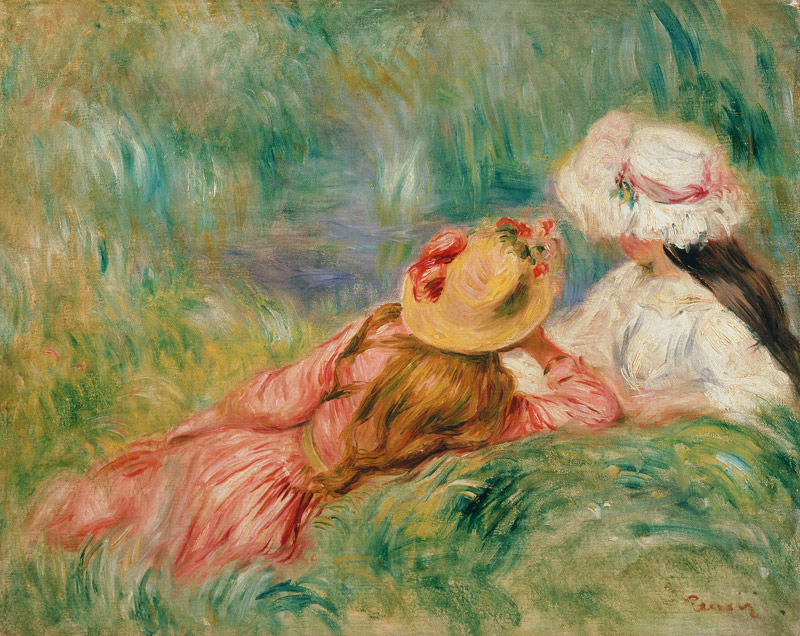 Young Girls the Water, c.1893 from Pierre-Auguste Renoir