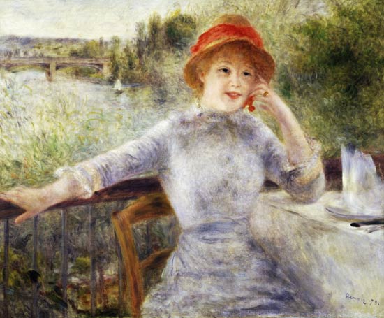 Alphonsine Fournaise (1845-1937) at The Grenouillere from Pierre-Auguste Renoir