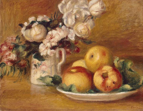 Apples and Flowers from Pierre-Auguste Renoir