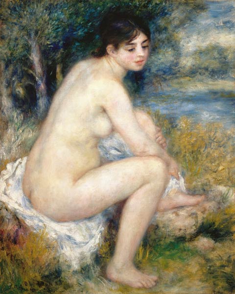 Badende, sich den Fuss abtrocknend. from Pierre-Auguste Renoir