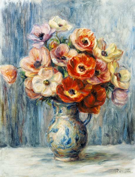 Blumenstrauß in Keramikkrug from Pierre-Auguste Renoir