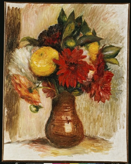 Bouquet of Flowers in a Stone Jug from Pierre-Auguste Renoir