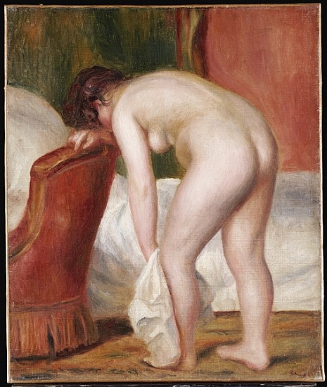 Female Nude Drying Herself, c.1909 from Pierre-Auguste Renoir