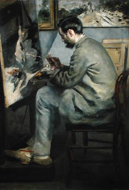 Frederick Bazille at his Easel from Pierre-Auguste Renoir