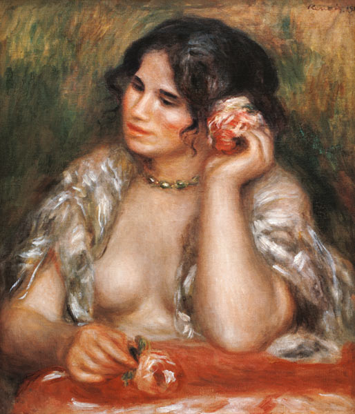Gabriele mit Rose from Pierre-Auguste Renoir