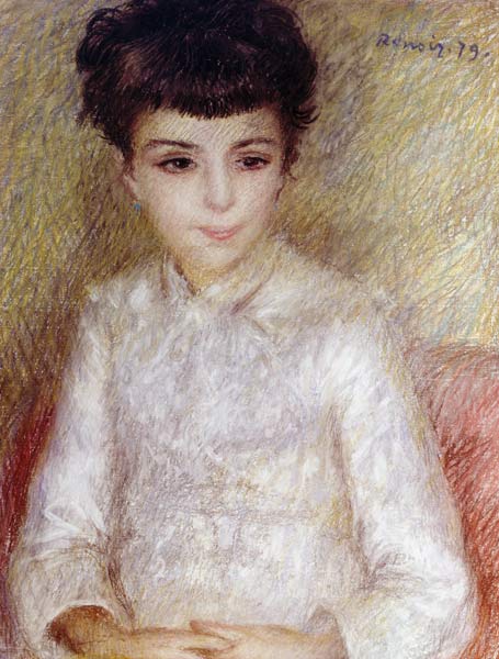 Bildnis eines Mädchens mit braunem Haar from Pierre-Auguste Renoir