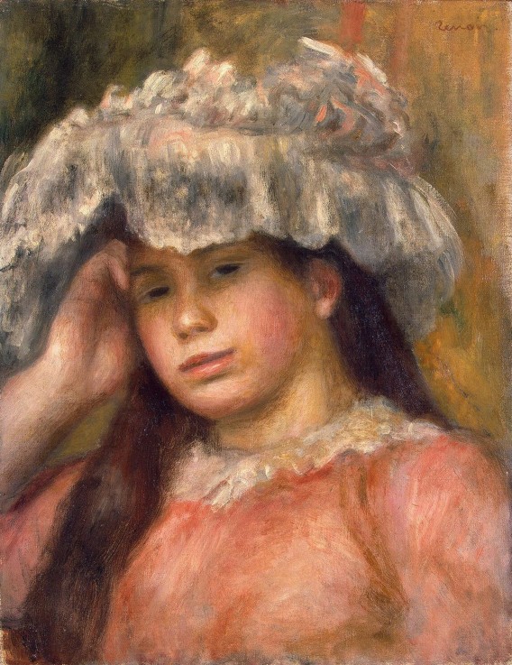 Young Girl in a Hat from Pierre-Auguste Renoir