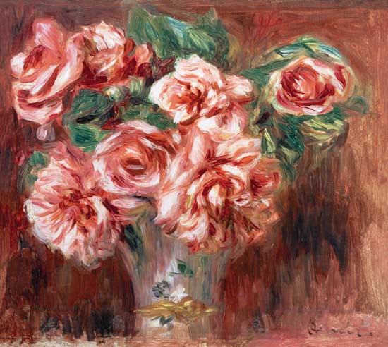 Roses in a Vase from Pierre-Auguste Renoir