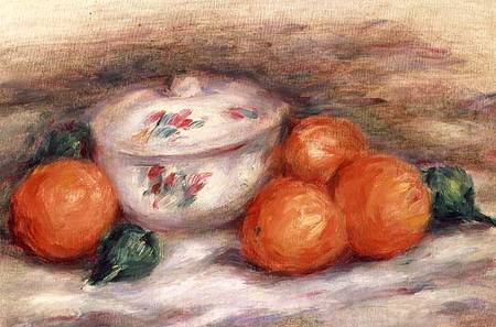 Still life with a covered dish and Oranges from Pierre-Auguste Renoir
