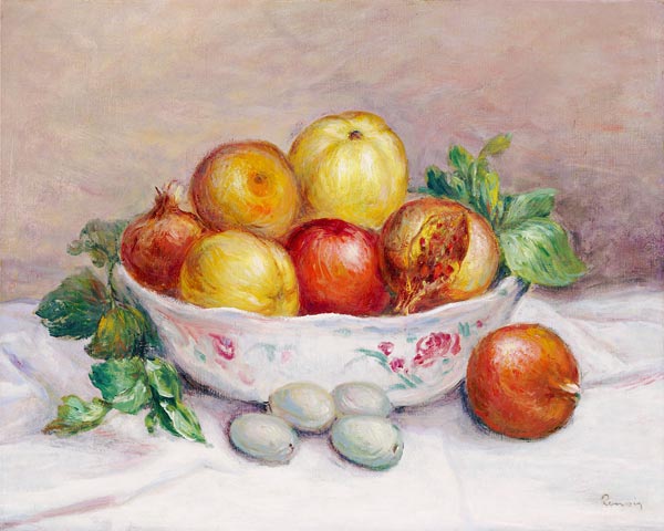 Stillleben mit Granatapfel. from Pierre-Auguste Renoir