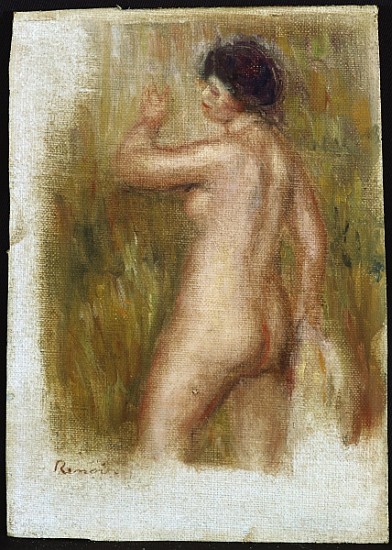 The Bather (oil on canvas laid down on panel) from Pierre-Auguste Renoir