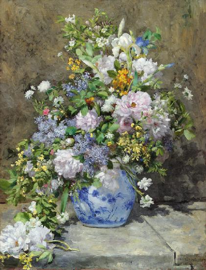 Große Vase mit Blumen