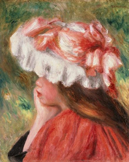 Junge Frau mit rotem Hut