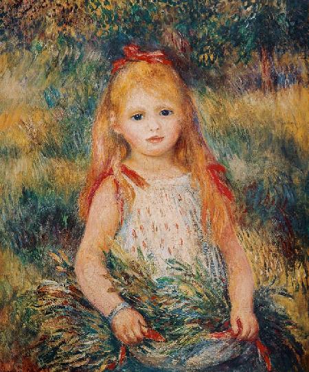 Little Girl Carrying Flowers, or The Little Gleaner