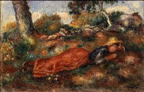 A. Renoir / Jeune fille sur l herbe