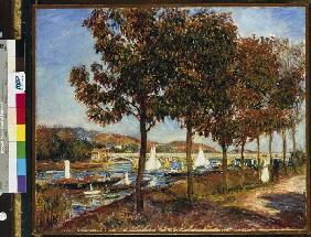 Herbst an der Brücke von Argenteuil