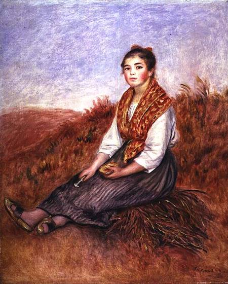 Woman with a bundle of firewood from Pierre-Auguste Renoir