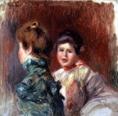 Two Women's Heads from Pierre-Auguste Renoir