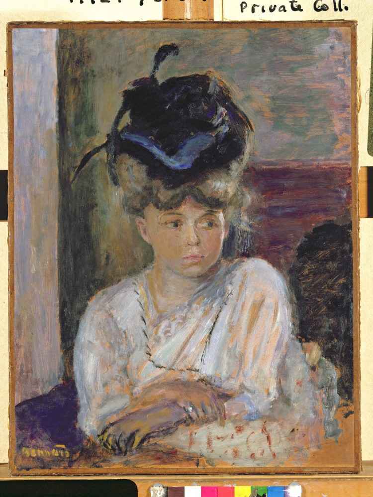 The Blue Ribbonned Hat from Pierre Bonnard