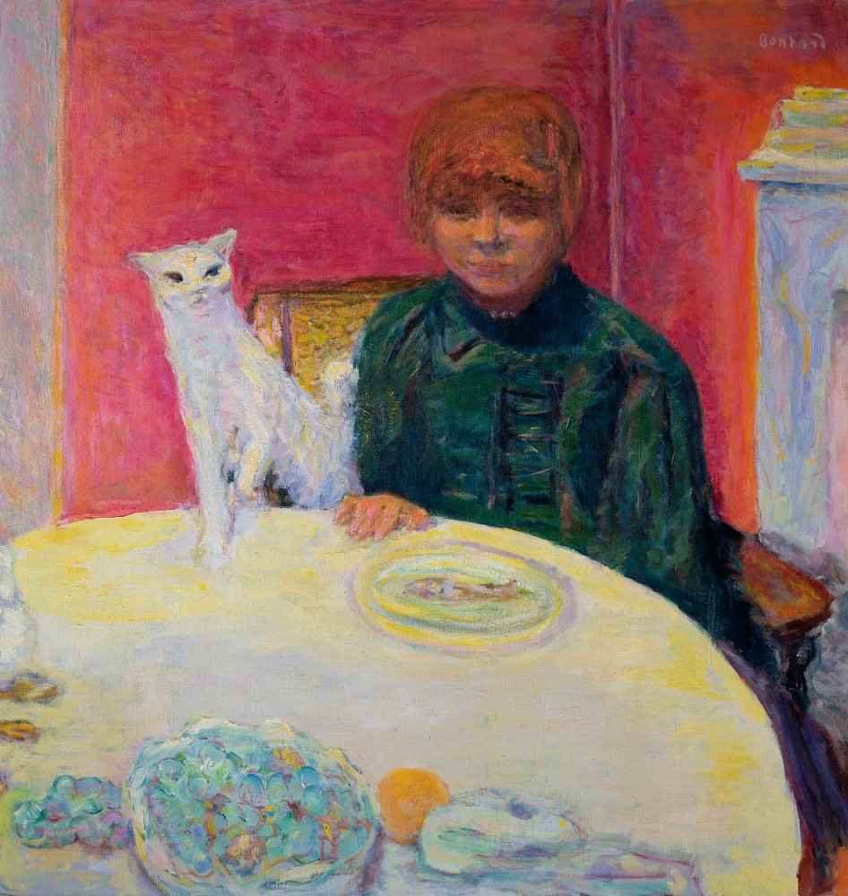 Woman with a Cat from Pierre Bonnard