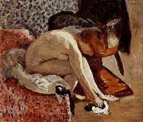 Junge Frau, Schuhe anziehend. from Pierre Bonnard