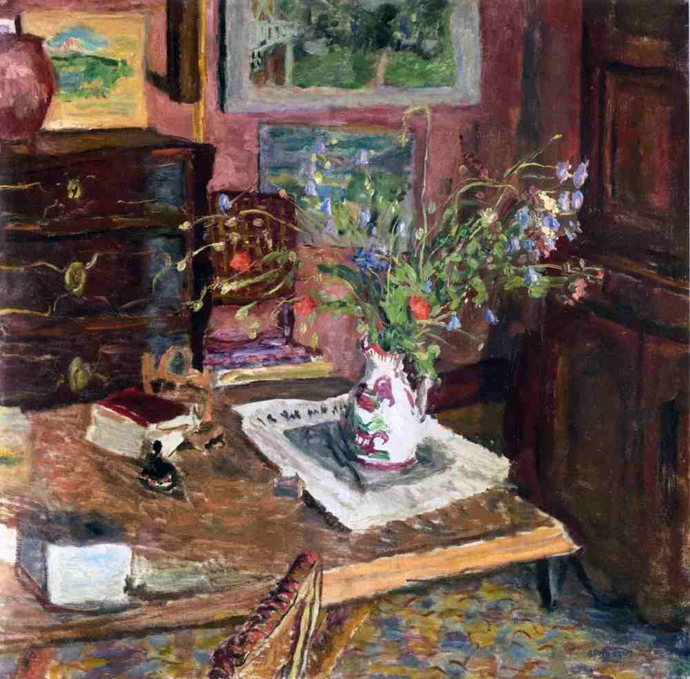 Interior with flowers from Pierre Bonnard