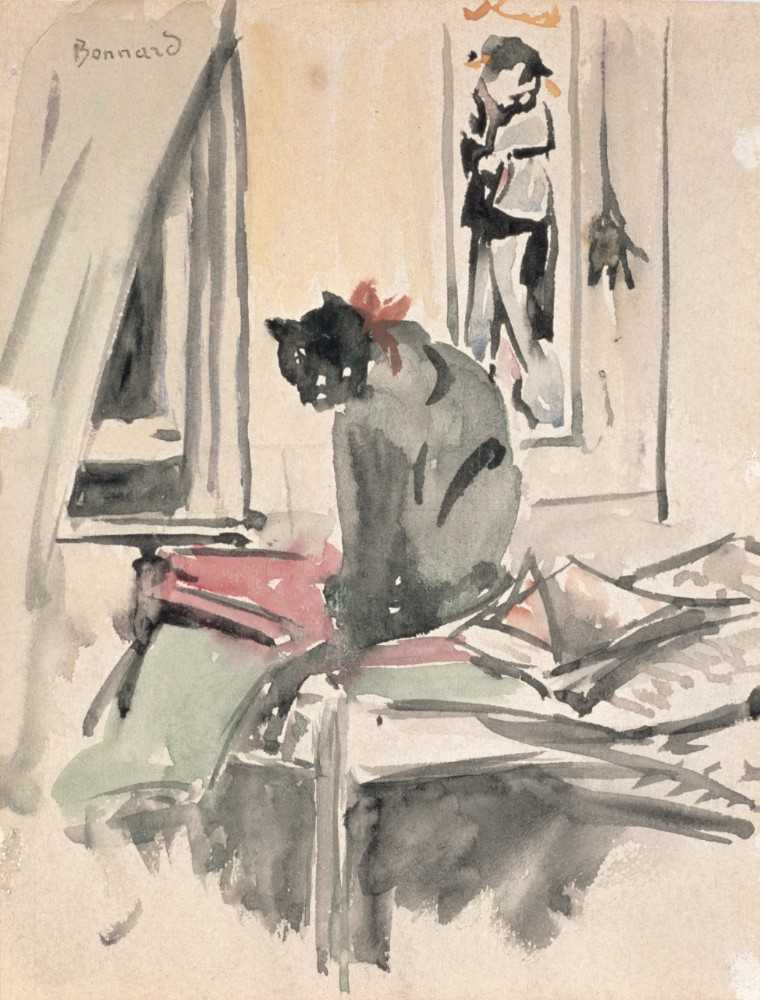 Cat Sitting by a Window from Pierre Bonnard