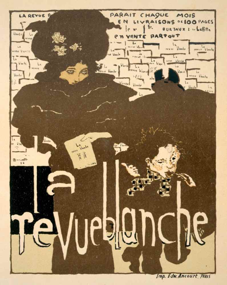 La Revue Blanche, poster advertising the first issue of the famous monthly from Pierre Bonnard
