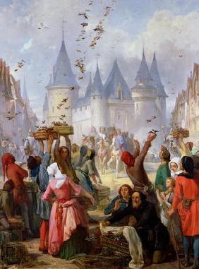 The Return of St. Louis (1214-70) and Blanche of Castille (1188-1252) to Notre-Dame, Paris, before 1