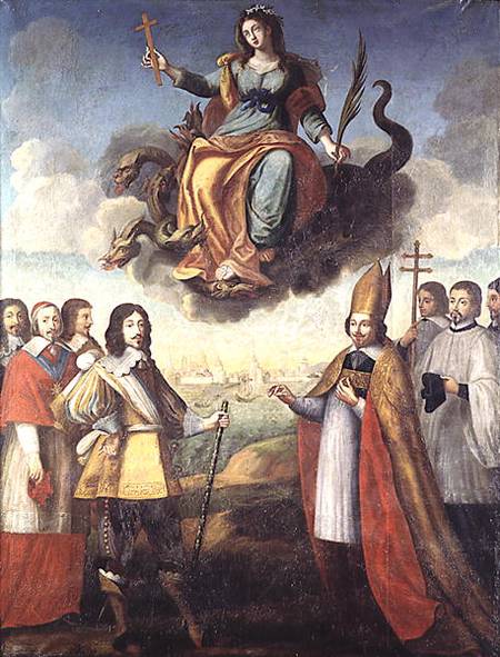 Entry of Louis XIII (1601-43) King of France and Navarre, into La Rochelle from Pierre Courtillon