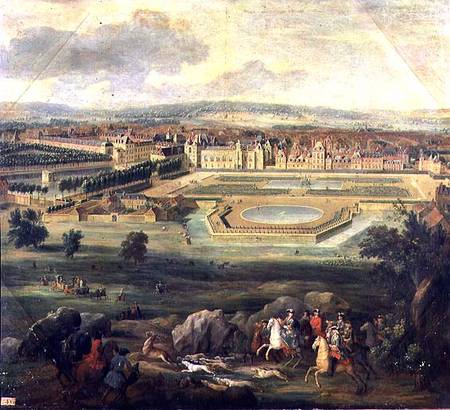 View of the Palace of Fontainebleau from the Parterre of the Tiber from Pierre-Denis Martin