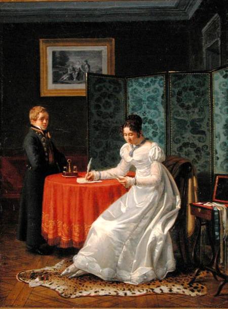 Woman Writing a Letter from Pierre Duval-Lecamus