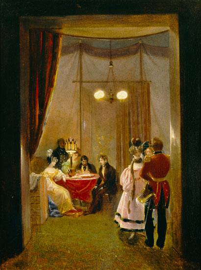 The Salon of Hortense de Beauharnais (1783-1837) in Rome from Pierre Felix Cottrau