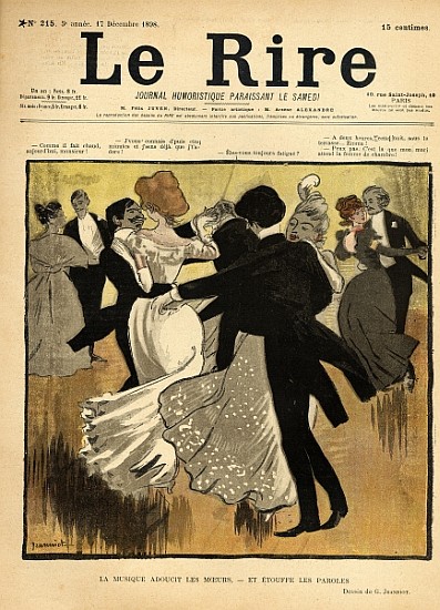 Dancing Couples, from the front cover of ''Le Rire'', 17th December 1898 (colout litho) from Pierre Georges Jeanniot