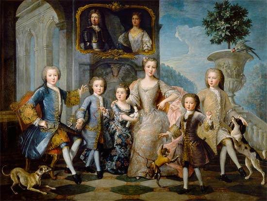 Portrait of the Family of the Duke of Valentinois from Pierre Gobert