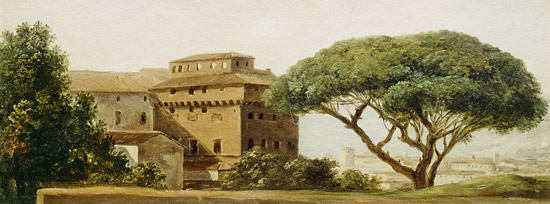 View of the convent of Ara Coeli: the umbrella pine (oil on paper) from Pierre Henri de Valenciennes